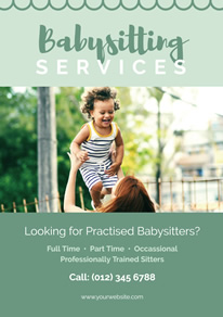 free babysitting poster flyer designs designcap poster flyer maker make babysitting flyers online free