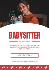 free babysitting poster flyer designs designcap poster flyer maker make babysitting flyers online free